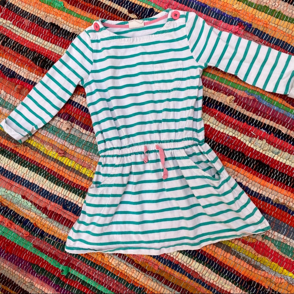 Mini Boden | Striped Long Sleeve Pocket Dress